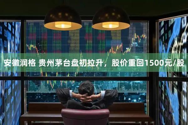 安徽润格 贵州茅台盘初拉升，股价重回1500元/股